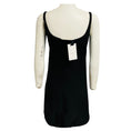 Load image into Gallery viewer, Giambattista Valli Black Sleeveless Crepe Mini Dress with Sequined Bow Embellishments