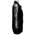 Load image into Gallery viewer, Stella McCartney Navy Blue Velvet Bomber Jacket with Lace Sleeves