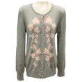 Load image into Gallery viewer, Chanel Grey / Pink Cashmere Knit Cardigan Sweater with CC Logo Buttons