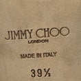 Load image into Gallery viewer, Jimmy Choo Tan Chara 70 Leather and Crochet Raffia Mule Sandal