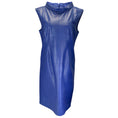 Load image into Gallery viewer, Worth Royal Blue Sleeveless Leather Midi Dress