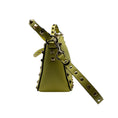 Load image into Gallery viewer, Valentino Yellow / Gold Rockstud Grained Leather Crossbody Bag