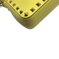 Load image into Gallery viewer, Valentino Yellow / Gold Rockstud Grained Leather Crossbody Bag