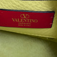 Load image into Gallery viewer, Valentino Yellow / Gold Rockstud Grained Leather Crossbody Bag