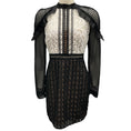 Load image into Gallery viewer, Self-Portrait Black / White Monochrome Geometric Mini Dress