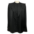 Load image into Gallery viewer, Jil Sander Black Ruffled Button Front Blouse