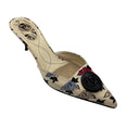 Load image into Gallery viewer, Chanel Ivory Multi Floral Fabric Mules with Leather CC Logo
