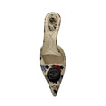 Load image into Gallery viewer, Chanel Ivory Multi Floral Fabric Mules with Leather CC Logo