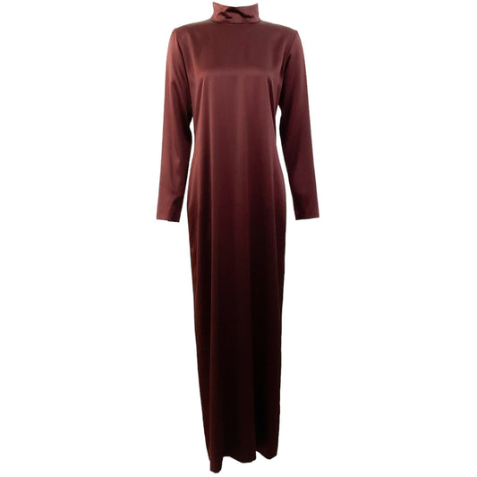 La Collection Burgundy Silk Leena Maxi Dress