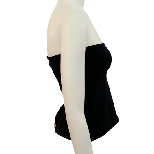 Marni Black Technical Jersey Bustier with Back Buttons