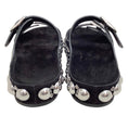 Load image into Gallery viewer, Alaia Black Suede Two Strap Sandal with Large Silver Studs
