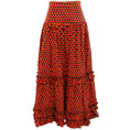 Load image into Gallery viewer, La DoubleJ Black / Red Dot Tiered Skirt
