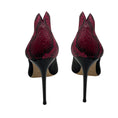 Load image into Gallery viewer, Giuseppe Zanotti Black / Pink Snakeskin Leather Trimmed Satin Pumps