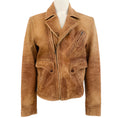 Load image into Gallery viewer, Polo Ralph Lauren Brown Distressed Leather Moto Jacket
