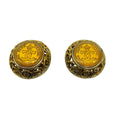 Load image into Gallery viewer, Chanel Vintage Gold Enameled CC Logo Clip On Earrings