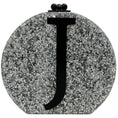 Load image into Gallery viewer, Edie Parker Silver Glitter "J" Minaudiere