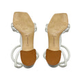 Load image into Gallery viewer, Marion Parke White Iris Braided Leather Block Heel Sandal