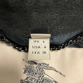 Load image into Gallery viewer, Burberry Black Shimmer Iridescent Button Front Goatskin Leather Coat