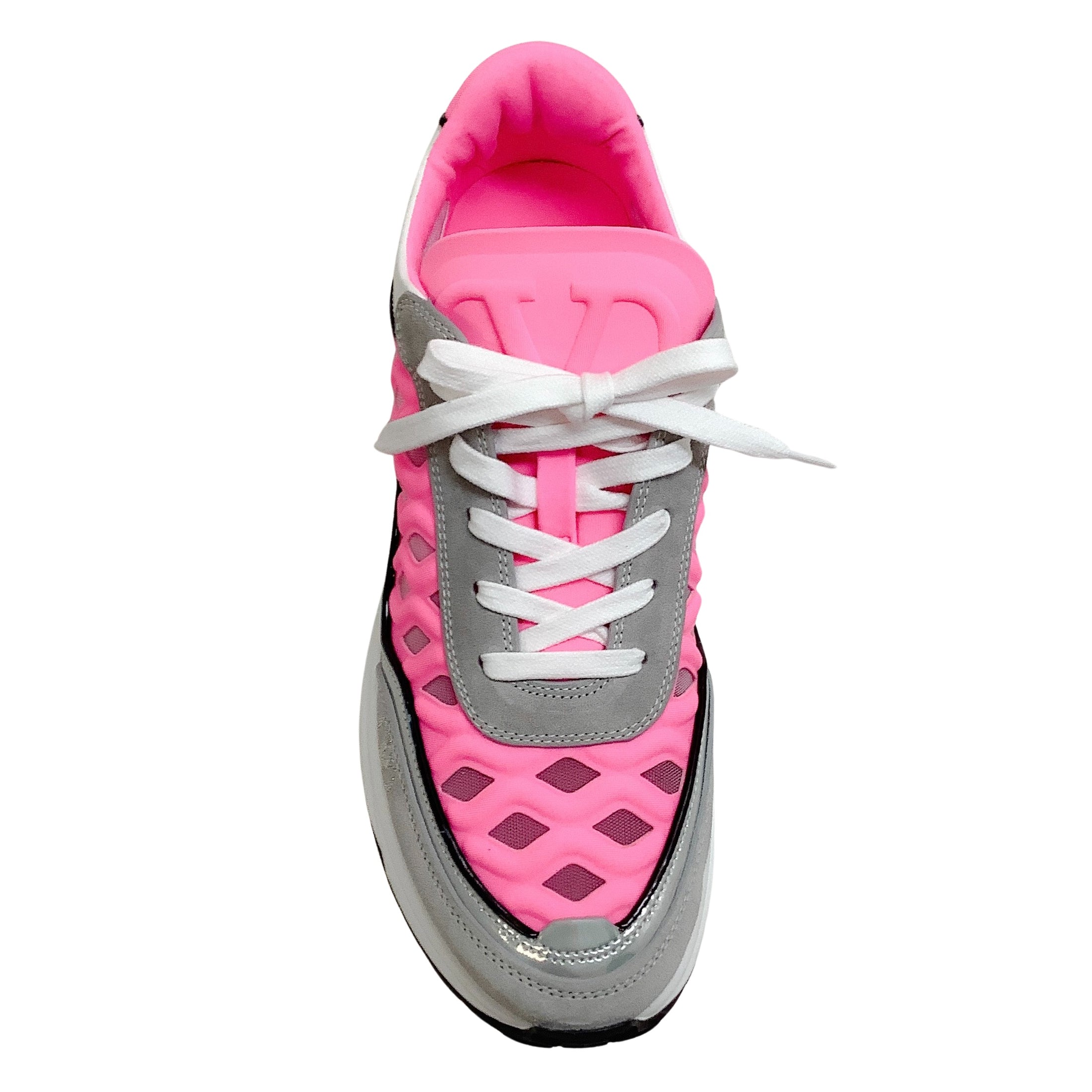 Valentino Grey / Pink Ready Go Runner Sneakers