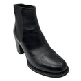 Load image into Gallery viewer, Chanel Black / Gold CC Logo Leather Ankle Boots