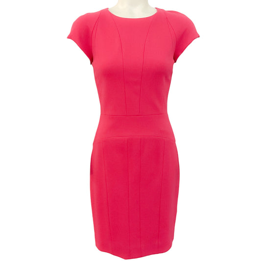 Narciso Rodriguez Hot Pink Cap Sleeve Dress with Back Cut Outs