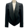 Load image into Gallery viewer, Isabel Marant Black Satin Trimmed Tuxedo-Style Cotton and Linen Jacket