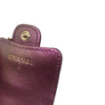 Load image into Gallery viewer, Chanel 2021 Purple / Light Gold CC Logo Chain Strap Quilted Iridescent Lambskin Leather Airpods Pro Case / Handbag