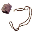 Load image into Gallery viewer, Chanel 2021 Purple / Light Gold CC Logo Chain Strap Quilted Iridescent Lambskin Leather Airpods Pro Case / Handbag