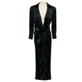 Load image into Gallery viewer, L'Agence Black Kadi Long Silk Wrap Dress