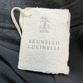 Load image into Gallery viewer, Brunello Cucinelli Charcoal Grey / Black Mesh Tulle Hem Sleeveless Wool Top