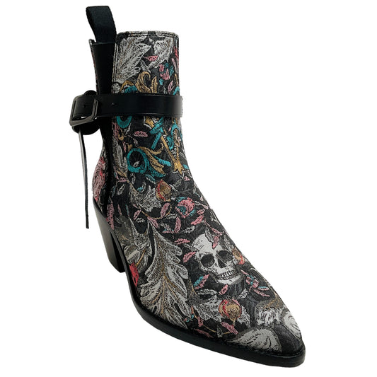 Zadig & Voltaire Grey Skull Print Ankle BootiesZadig & Voltaire Grey Skull Print Ankle Booties