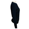 Load image into Gallery viewer, Giambattista Valli Navy Blue Lace Trimmed Cashmere Knit Pullover Sweater