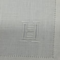 Load image into Gallery viewer, Hermes Ecru H Cut Out Patterned Linen Square Cocktail Napkins with Box (Assortment / Set of 7)