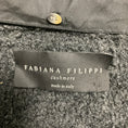 Load image into Gallery viewer, Fabiana Filippi Charcoal Grey Sequined Zip Front Sweater with Blue Fox Fur Collar