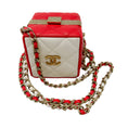 Load image into Gallery viewer, Chanel 2023 White / Red / Gold Hardware Mini Vanity Box Handbag