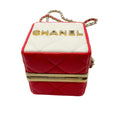 Load image into Gallery viewer, Chanel 2023 White / Red / Gold Hardware Mini Vanity Box Handbag