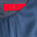 Load image into Gallery viewer, Carolina Herrera Navy Blue Silk Dress with Tie at Waist