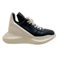 Load image into Gallery viewer, Rick Owens Black / Milk Leather Geth Runner Sneakers