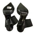 Load image into Gallery viewer, Bruno Frisoni Black Elastic Band Satin Mules