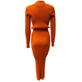 Load image into Gallery viewer, Self-Portrait Orange Ribbed Midi Dress with Buttons