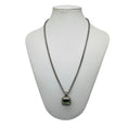 Load image into Gallery viewer, David Yurman Sterling Silver Albion Pendant Necklace with Prasiolite and Diamonds