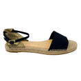 Load image into Gallery viewer, Charlotte Olympia Black / Gold Metallic Espadrille Ankle Strap Sandals
