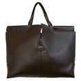 Load image into Gallery viewer, Tod's Brown Genuine Leather Di Bag Folio Tote Handbag
