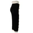 Load image into Gallery viewer, Balmain Black / White Button Front Knit Midi Skirt