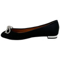 Load image into Gallery viewer, Aquazzura Black Satin Parisina Crystal Ballet Flats