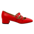 Load image into Gallery viewer, Vivetta Red Leather Double Strap Mary Jane Pumps with Crystal Buckles
