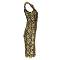 Load image into Gallery viewer, Derek Lam Black / Gold Metallic Floral Lace Sleeveless Midi Dress
