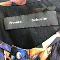 Load image into Gallery viewer, Proenza Schouler Black / Blue Multi Printed Sleeveless Silk Dress
