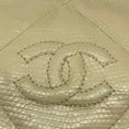 Load image into Gallery viewer, Chanel Vintage Beige CC Logo Quilted Embossed Leather Crossbody Bag with Chain Strap and Tassel Detail
