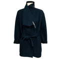 Load image into Gallery viewer, Hermes Navy Blue / Black Cashmere Blanket Coat with Belt
